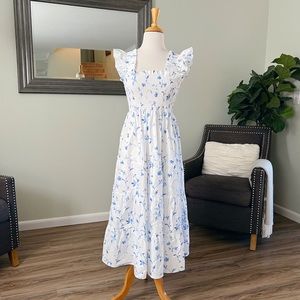 Hill House Ellie Nap Dress Blue Botanical NWT S